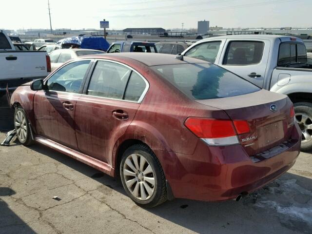 4S3BMCK61B3225206 - 2011 SUBARU LEGACY 2.5 MAROON photo 3