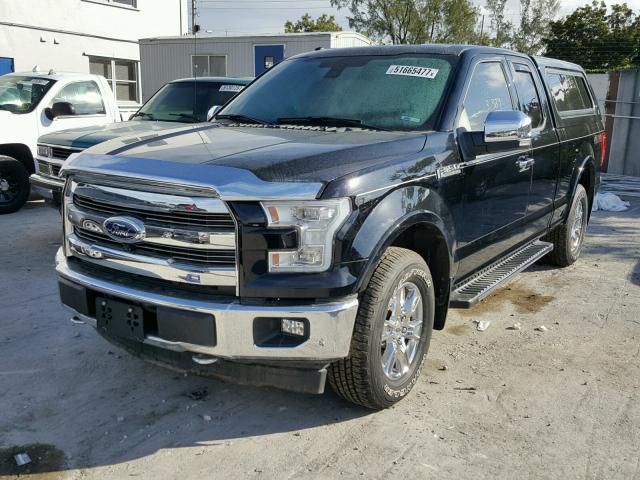 1FTFX1EF1HKD15446 - 2017 FORD F150 SUPER BLACK photo 2