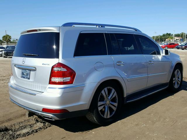 4JGBF7BE2BA637473 - 2011 MERCEDES-BENZ GL 450 4MA SILVER photo 4