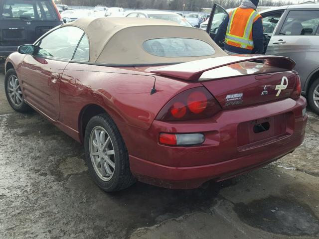 4A3AE45G32E014660 - 2002 MITSUBISHI ECLIPSE SP RED photo 3