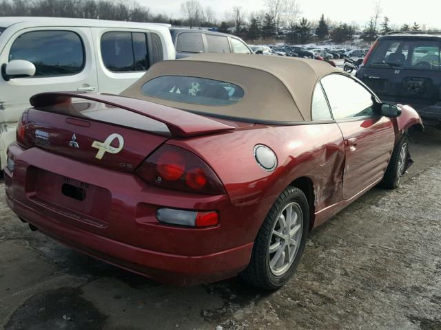 4A3AE45G32E014660 - 2002 MITSUBISHI ECLIPSE SP RED photo 4