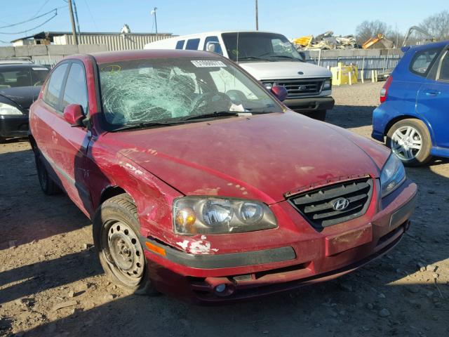 KMHDN46D94U763455 - 2004 HYUNDAI ELANTRA GL RED photo 1