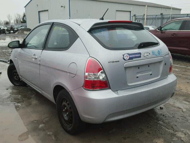 KMHCN35C69U135648 - 2009 HYUNDAI ACCENT SE SILVER photo 3