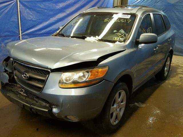 5NMSH73E99H249668 - 2009 HYUNDAI SANTA FE S BLUE photo 2