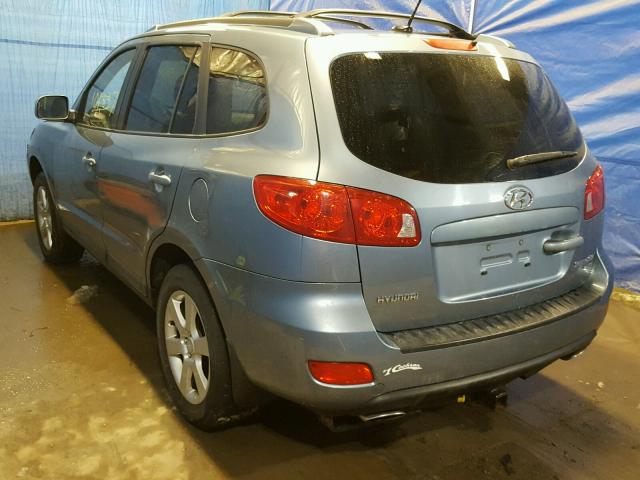 5NMSH73E99H249668 - 2009 HYUNDAI SANTA FE S BLUE photo 3