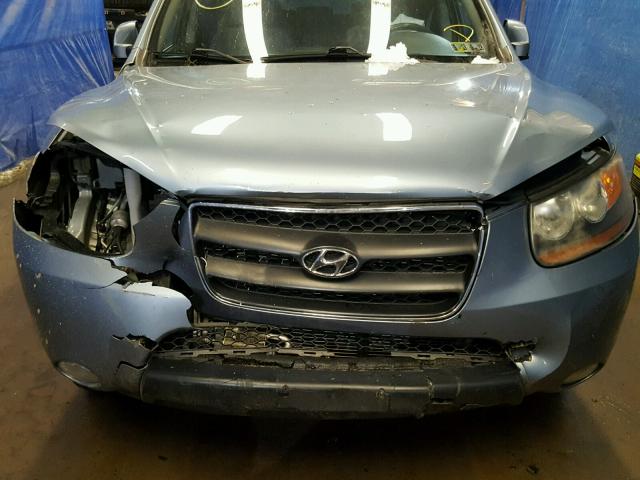 5NMSH73E99H249668 - 2009 HYUNDAI SANTA FE S BLUE photo 9