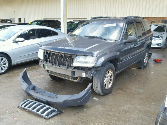 1J4GW48S94C143408 - 2004 JEEP GRAND CHER GRAY photo 2