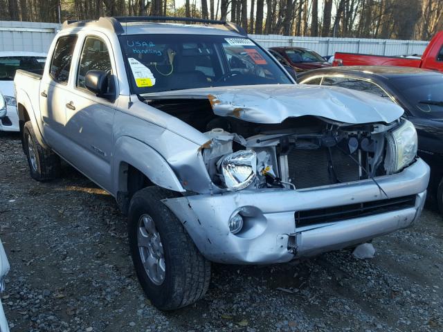 5TEJU62N65Z136757 - 2005 TOYOTA TACOMA DOU SILVER photo 1