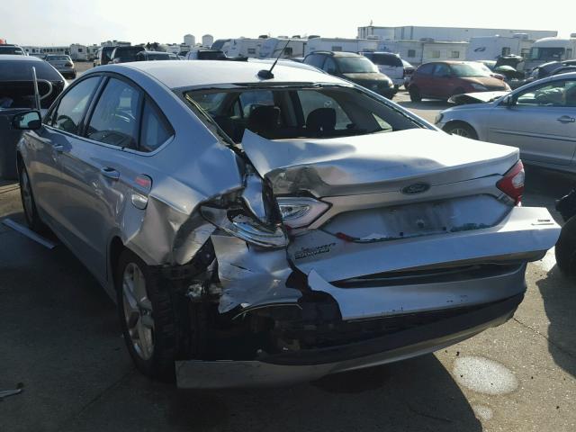 3FA6P0HR4DR368007 - 2013 FORD FUSION SE SILVER photo 3