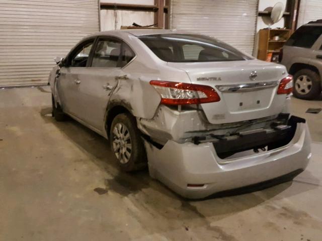 3N1AB7AP5FL638469 - 2015 NISSAN SENTRA S SILVER photo 3