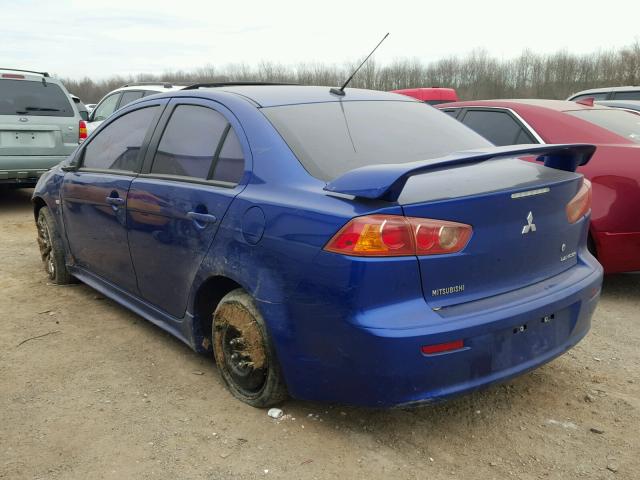 JA3AU86U58U042507 - 2008 MITSUBISHI LANCER GTS BLUE photo 3