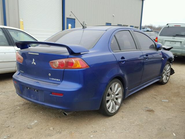 JA3AU86U58U042507 - 2008 MITSUBISHI LANCER GTS BLUE photo 4