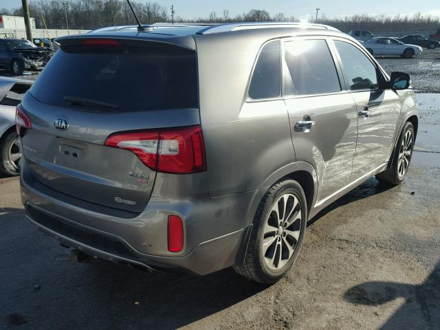 5XYKW4A76EG509585 - 2014 KIA SORENTO SX GRAY photo 4