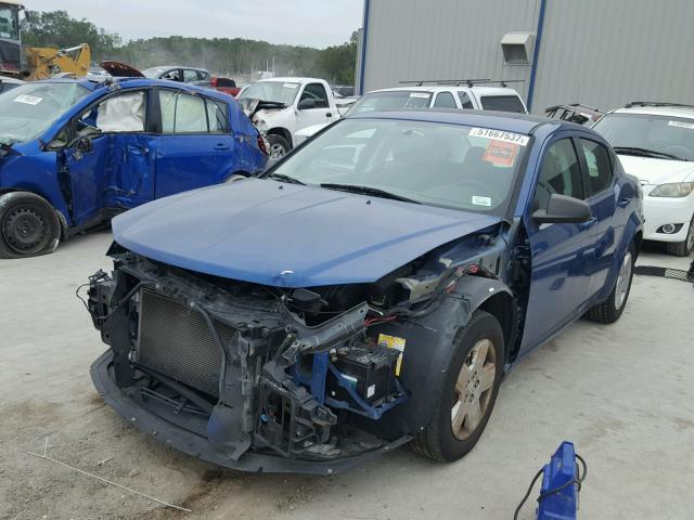 1B3CC4FBXAN174846 - 2010 DODGE AVENGER SX BLUE photo 2