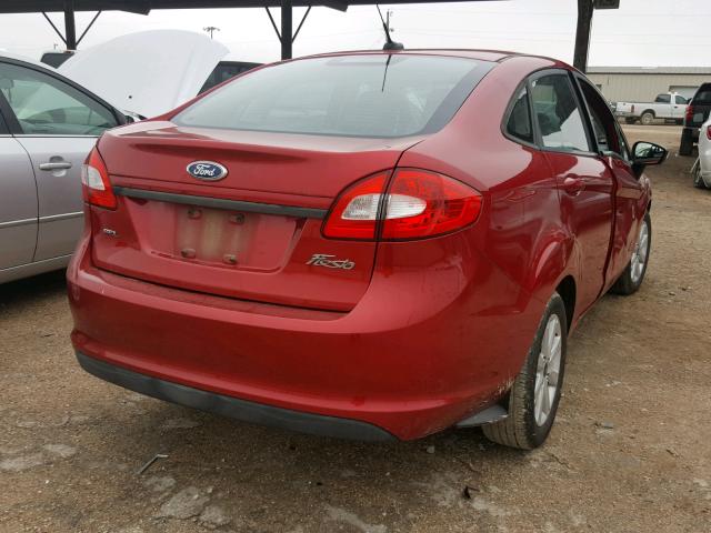 3FADP4CJ7BM180169 - 2011 FORD FIESTA SEL RED photo 4