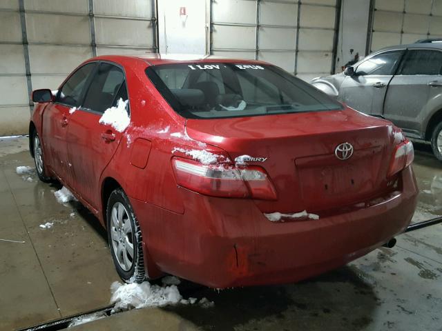 4T4BE46K88R036079 - 2008 TOYOTA CAMRY CE RED photo 3