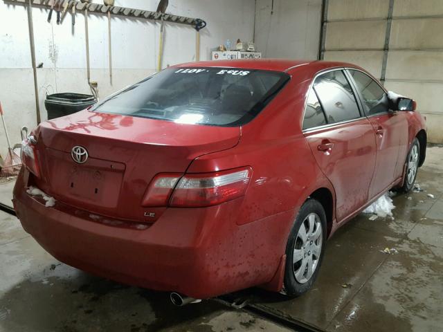 4T4BE46K88R036079 - 2008 TOYOTA CAMRY CE RED photo 4