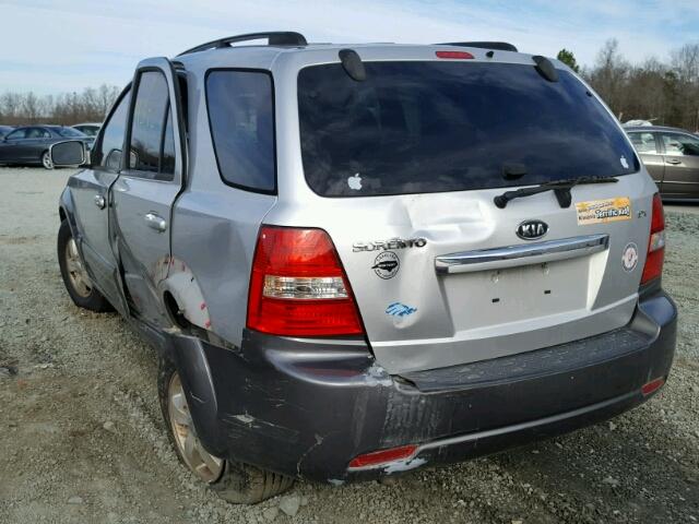 KNDJD736085863140 - 2008 KIA SORENTO EX SILVER photo 3