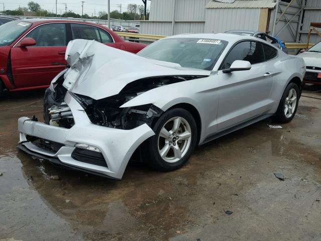 1FA6P8AMXF5337623 - 2015 FORD MUSTANG SILVER photo 2