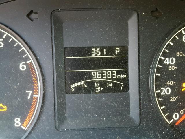 3VW2K7AJ9BM020294 - 2011 VOLKSWAGEN JETTA BASE შავი ფოტო 8