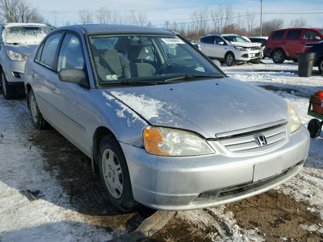 1HGES16622L012073 - 2002 HONDA CIVIC LX SILVER photo 1