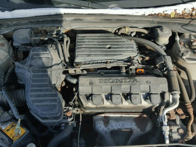 1HGES16622L012073 - 2002 HONDA CIVIC LX SILVER photo 7