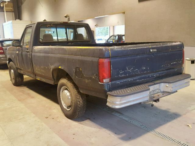 1FTEF25N7SNB06472 - 1995 FORD F250 BLUE photo 3