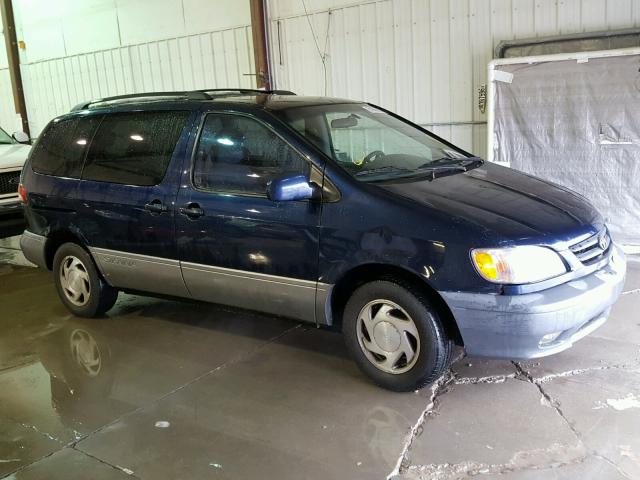 4T3ZF13C41U323160 - 2001 TOYOTA SIENNA LE BLUE photo 2