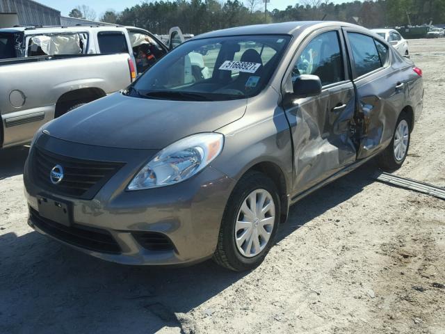 3N1CN7AP8EL859854 - 2014 NISSAN VERSA S BLACK photo 2