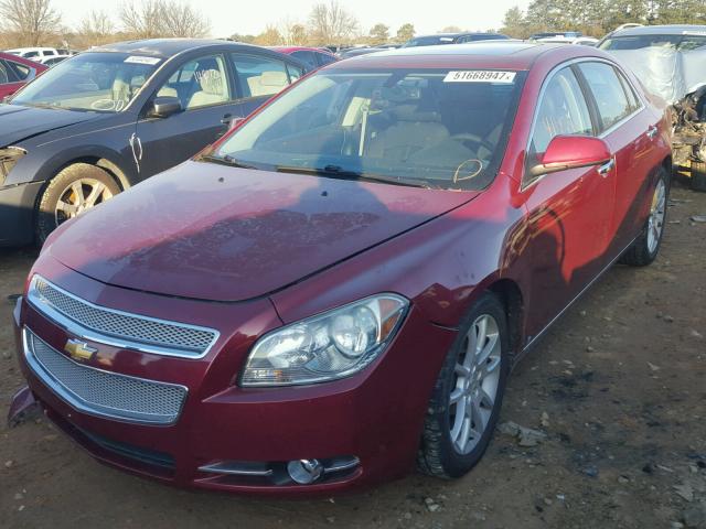 1G1ZE5E76AF129640 - 2010 CHEVROLET MALIBU LTZ MAROON photo 2