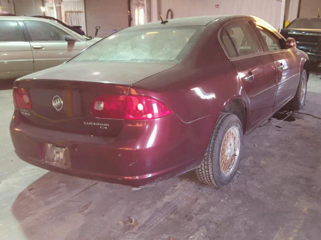 1G4HP57236U146053 - 2006 BUICK LUCERNE CX MAROON photo 4