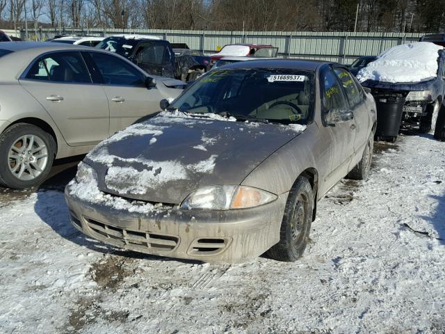 1G1JF5244Y7438077 - 2000 CHEVROLET CAVALIER L BROWN photo 2