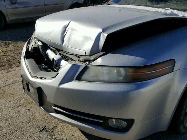 19UUA66297A033305 - 2007 ACURA TL SILVER photo 9