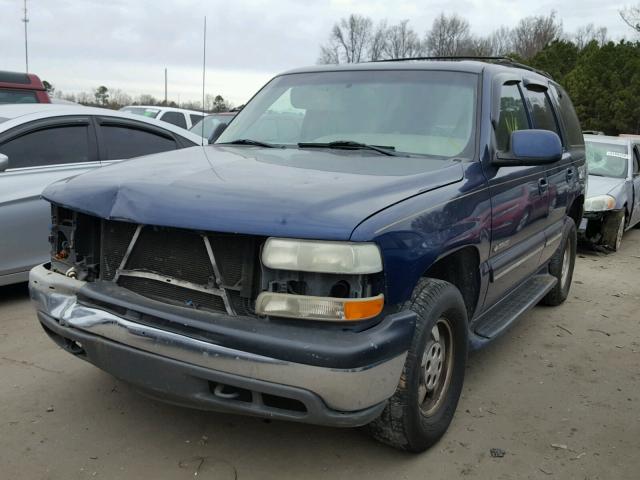 1GNEK13T81J235034 - 2001 CHEVROLET TAHOE K150 BLUE photo 2