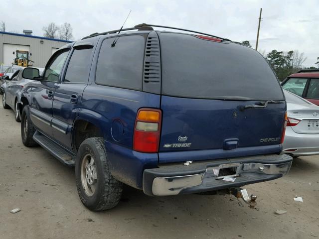 1GNEK13T81J235034 - 2001 CHEVROLET TAHOE K150 BLUE photo 3