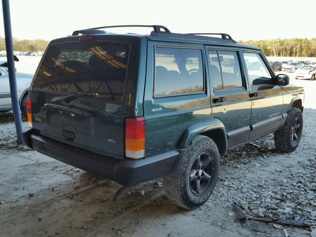 1J4FF68S8XL593935 - 1999 JEEP CHEROKEE S GREEN photo 4