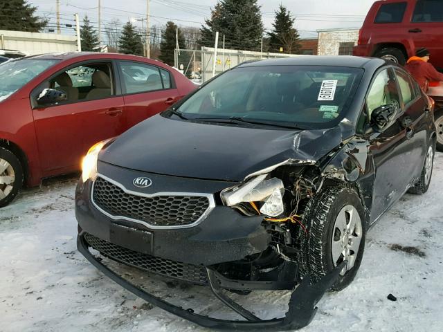 KNAFX4A64G5561716 - 2016 KIA FORTE LX BLACK photo 2