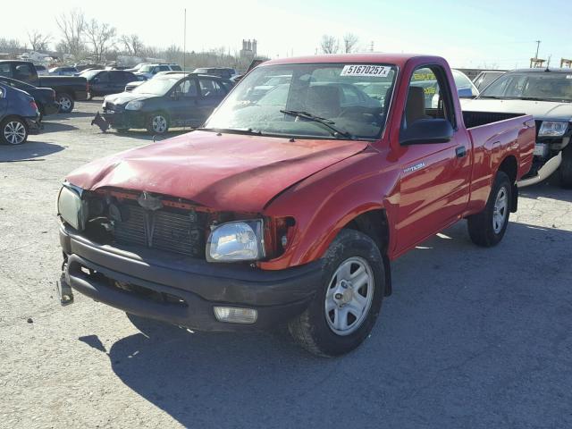 5TENL42N44Z432870 - 2004 TOYOTA TACOMA RED photo 2