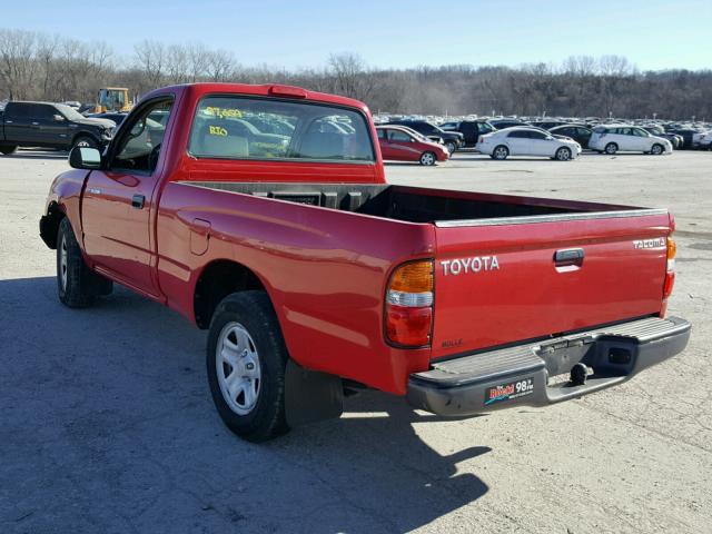 5TENL42N44Z432870 - 2004 TOYOTA TACOMA RED photo 3