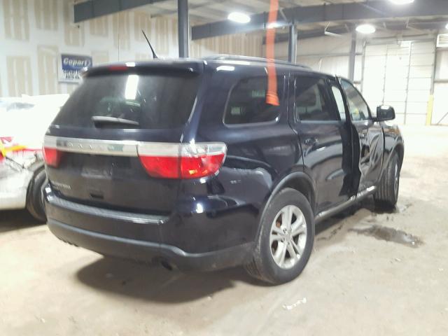 1D4RE2GG2BC699871 - 2011 DODGE DURANGO EX BLUE photo 4