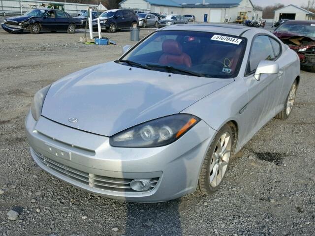 KMHHN66F17U235380 - 2007 HYUNDAI TIBURON GT SILVER photo 2