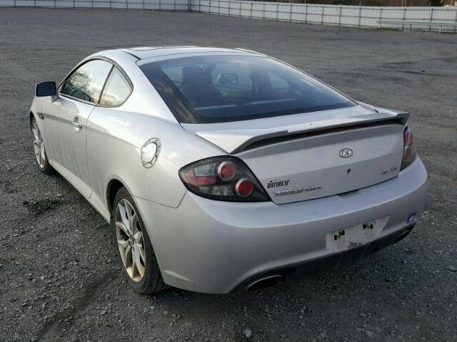 KMHHN66F17U235380 - 2007 HYUNDAI TIBURON GT SILVER photo 3