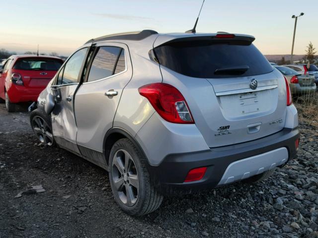 KL4CJESB0EB718658 - 2014 BUICK ENCORE SILVER photo 3