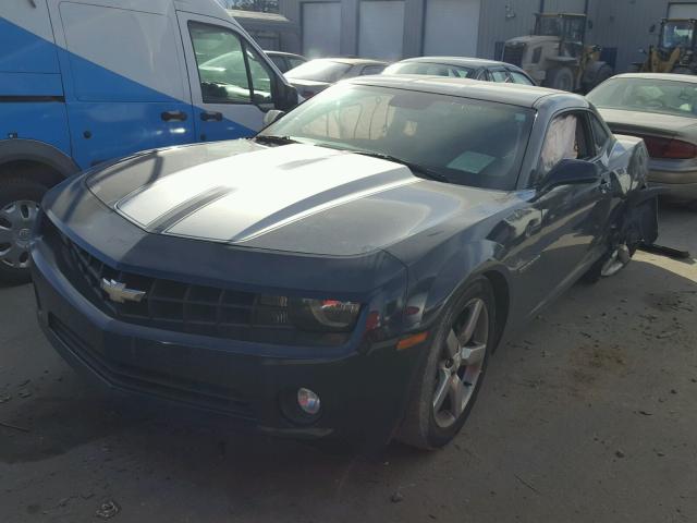 2G1FC1ED2B9107734 - 2011 CHEVROLET CAMARO LT BLUE photo 2