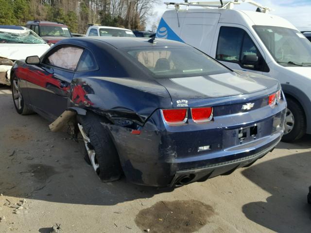 2G1FC1ED2B9107734 - 2011 CHEVROLET CAMARO LT BLUE photo 3