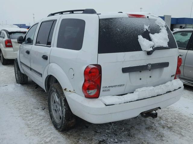 1D8HD48N18F109303 - 2008 DODGE DURANGO SL WHITE photo 3