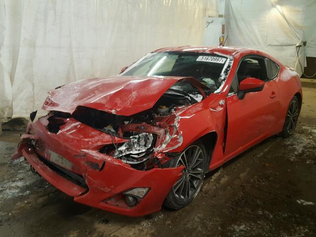 JF1ZNAA16D1717952 - 2013 TOYOTA SCION FR-S წითელი ფოტო 2