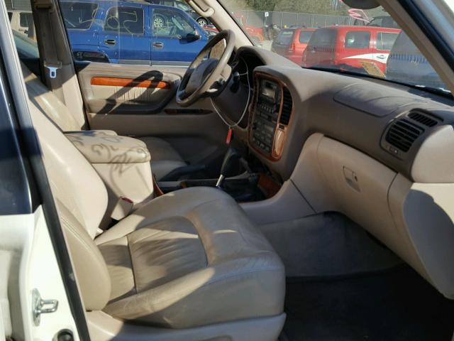 JT6HT00W3W0018944 - 1998 LEXUS LX 470 WHITE photo 5