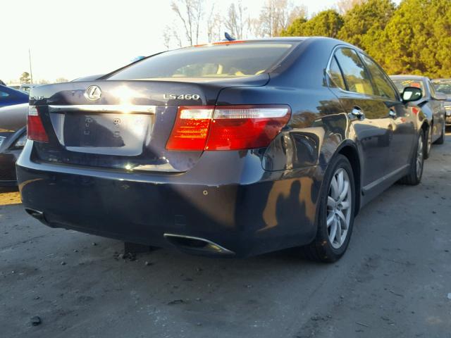 JTHBL46F985067809 - 2008 LEXUS LS 460 BLUE photo 4