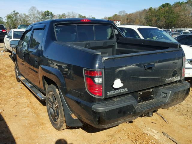 5FPYK1F7XEB008727 - 2014 HONDA RIDGELINE BLACK photo 3